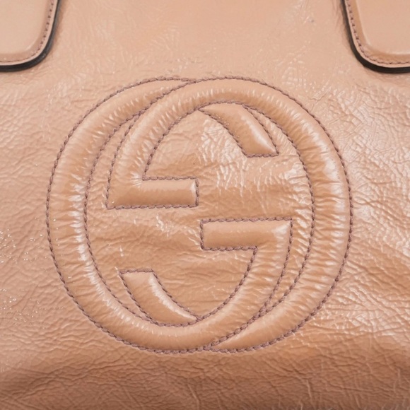 GUCCI SOHO Tassel 2Way Shoulder Bag Tote Bag Leather Beige Italy - Picture 7 of 16